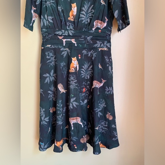 Eshakti wayward fancies animal woodland Print Dress medium - Picture 3 of 10